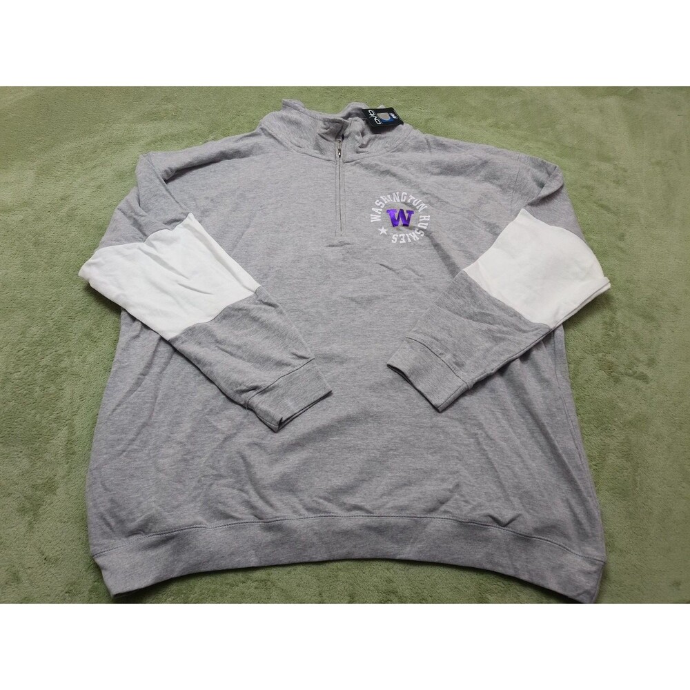 NWT Washington State Huskies Sweater Long Sleeve Women  OVB 1/4 Zip 2XL